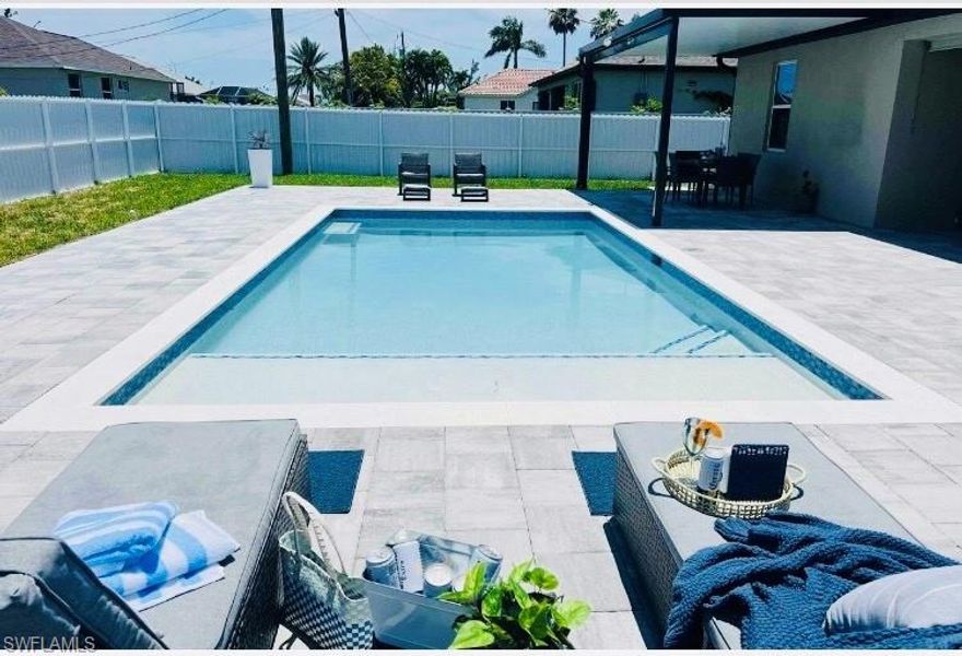 This beautifully furnished five-bedroom, three-bathroom pool home is perfect for a large family seeking comfort and convenience. Located in a highly desirable area, this property is just minutes away from shopping centers, restaurants, and other local amenities. The spacious layout provides plenty of room for everyone to spread out and relax, while the private pool offers a perfect spot for outdoor entertaining and relaxation. With its ideal location and luxurious features, this home is the perfect long-term rental for those looking for both style and convenience. Ready to move in!