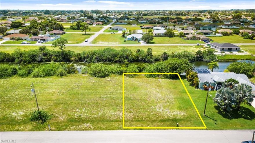 Cleared Freshwater Canal Lot with Southern Exposure located near lots of new construction homes being built in the North East section of Cape Coral. No Animal Restrictions on this Lot per the city website, start building your new home right away!

Situated on the 95Ft wide Shangrila Canal, great view from your backyard and great fishing! This piece of Land is part of the North 6 Utility Expansion Project which won't take affect until 2030 - - no need to worry about assessments for a while.