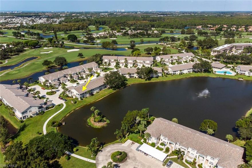 Views….Views….Views! Relax and enjoy the panoramic lake and golf course views in this beautiful light and bright 3 bedroom 2 bath end unit. Move-in ready and features custom, updated eat-in kitchen, updated baths, 18-inch tile on the diagonal, new AC, and impact windows & roll down shutters offering peace of mind during hurricane season. Located on a quiet cul-de-sac with its own private entry and conveniently located near guest parking. Great amenities include clubhouse, pool/spa, bocce and many events planned for residents throughout the year. Located in Bermuda Greens in Imperial Golf Estates, this prime North Naples location is just minutes to pristine Naples beaches and fine dining & shops at Mercato. Move right in and start enjoying paradise! Membership to Imperial Golf Club is not mandatory.