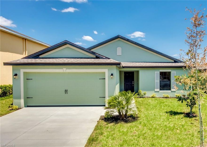 Your family will love the brand new Bokeelia floor plan by it is located in the beautiful community of Shadow Lakes. This one-story home features 3 bedrooms, 2 baths, and is 1,540 square feet with a 2 car garage. Included in this beautiful new home are new energy efficient kitchen appliances, custom cabinets, over-sized landscaped lots and a Homeowner Warranty. Residents of the gorgeous, tranquil neighborhood and can enjoy their own slice of Waterfront Wonderland near the coast of Southwest Florida in the Fort Myers area. Each home in this stunning community backs up to a body of water or a serene setting of the expansive nature preserve. Shadow Lakes offers residents both the convenience of living in a highly desired location along with beautiful, move-in ready homes. This new community offers breathtaking views right within the neighborhood and includes a playground, walking trails and easy access to State Road 82 and I-75 Shadow Lakes is the perfect place for home buyers in the Fort Myers area.