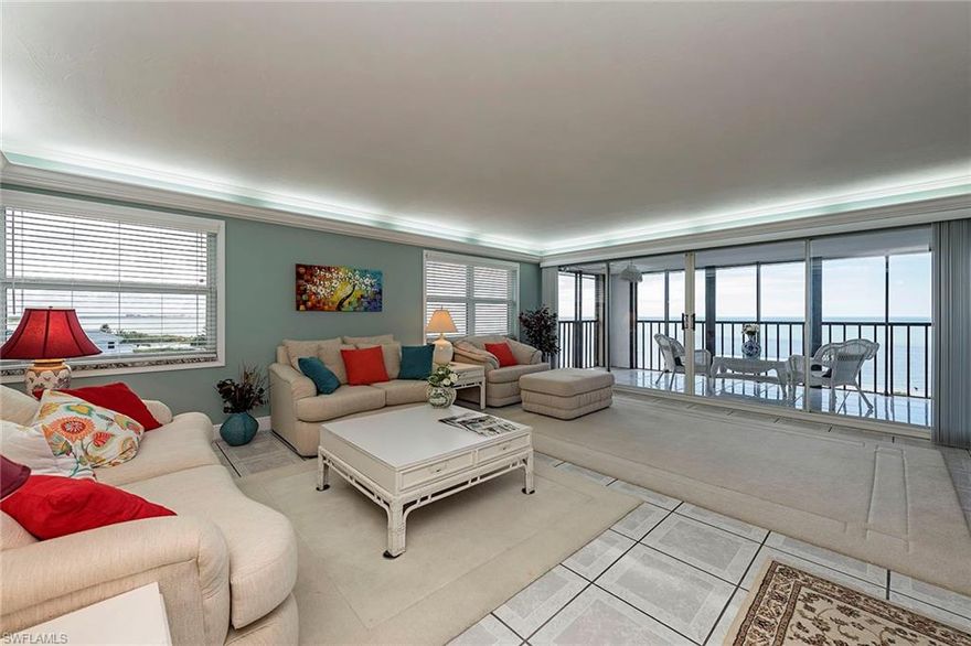 This rare and seldom offered turnkey, three-bedroom, two-bath penthouse condominium overlooks the Gulf beach. Glorious views of the sunrise and breathtaking sunsets await you while you relax on your own 31-foot wide, screened balcony with electric hurricane shutters for ultimate protection. This is a large southwest corner penthouse with expansive unobstructed views from Lover's Key State Park all the way to Sanibel Island. This residence has been totally renovated with granite countertops in the kitchen and baths, crown molding, tray lighting and freshly painted with new carpeting in all the bedrooms. This condominium comes with one covered parking space and an external storage unit. This is a great opportunity as residences in this building are rarely available. This is a must see for any investors. This residence can be leased weekly and can sleep a family of eight. Don’t miss this one. This large beautiful Eden House penthouse condominium is your chance to own a slice of paradise and feels like it every day.