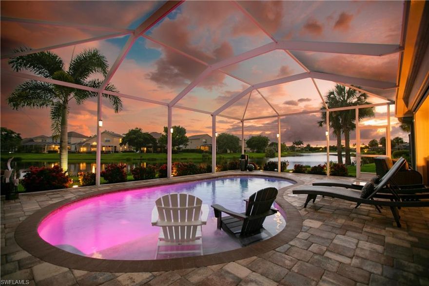 Immaculate 3-Bedroom Turnkey Home with Lake Views in the highly desirable Sandoval neighborhood.
This meticulously maintained, fully furnished, 3-bedroom, 2-bathroom residence offers 1,726 sq ft of pristine living space and is the epitome of comfort and luxury.
As you step inside, you’ll be greeted by an incredibly clean and inviting interior. The upgraded granite countertops in the kitchen provide a touch of elegance, while the instant hot water feature ensures convenience. The spacious living area extends seamlessly to a large lanai, perfect for entertaining or simply relaxing while enjoying stunning sunset views over the lake.
The outdoor space is a true oasis, featuring a pool with a new pump installed in 2024, an outdoor kitchen, and Storm Smart screen enclosures. This area is ideal for hosting gatherings or unwinding after a long day.
Notable updates include a new roof (July 2021), hurricane impact windows (2020), hurricane screens (2021), and a generator with a transfer switch (2023) to ease your mind during power outages. The AC system was replaced in 2017, with a new compressor added in 2022, ensuring year-round comfort. The washer and dryer were also replaced in 2017.
The master suite offers a serene retreat, while the guest bath was beautifully remodeled in 2022. New faucets in both bathrooms and replaced carpet in 2017 add to the home’s fresh and modern appeal. The utility sink in the garage is a practical addition for any homeowner.
Additional features include gutters replaced in 2020 and meticulous upkeep that makes this home move-in ready.
Experience the best of Florida living in Sandoval with its beautiful surroundings and a community that offers numerous amenities. Don’t miss out on this exceptional property—schedule your private tour today!