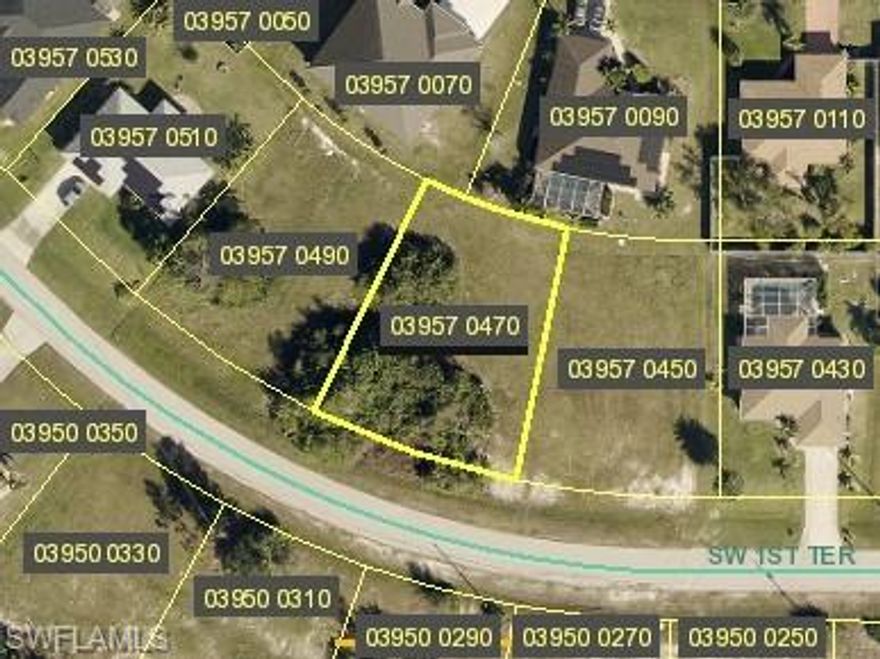 Excellent opportunity in a fast-growing, but tranquil SW Neighborhood with new construction homes being built. – This property is close to everything: Burnt Store Marina and Boat launch, Coral Oaks Golf Club and Pine Island Road with its many restaurants and shopping plazas. Just a short drive to Fort Myers and Punta Gorda airports. – With #2525 and #2529, two neighboring lots are offered. This gives you the opportunity to build your DREAM HOME on an oversized lot.