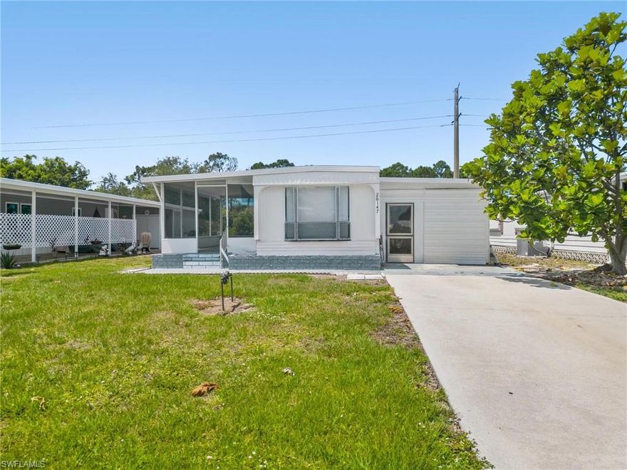 Welcome to the world of Imperial Harbor! 55+ community where you own your own land. Boasting a cozy 2 bedroom, 2 bathroom home with 744 sqft of living space, this is your perfect opportunity for an affordable and comfortable place to call your own. With vinyl plank flooring throughout and extra storage space, you'll have plenty of room for all your belongings. But that's not all - there are no Home Owner Association fees in this community! You can also join the Harbor Club membership for just $1500 with an annual fee after of only $325 annually. That entitles you to access the community pool, shuffleboard court, and clubhouse - great places to unwind or meet up with friends. Plus you're close to local restaurants and shopping so it's easy to pick up anything you need quickly. Don't miss out on your chance at some sunshine in Imperial Harbor!