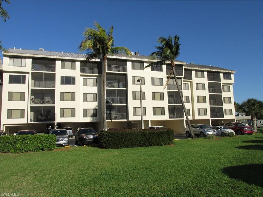 Immaculate fully furnished 2 bedroom 2 bath plus loft condo with boat slip and under cover parking space in Fort Myers Beach.  Boasting over 1100sf of living area this penthouse multi level condo has it all.  Gorgeous lushly landscaped entry, high ceilings, granite countertops, tile in all living areas, huge master bedroom and bath with large master closet.  Beautiful views from the lanai.  Awesome amenities, with huge pool and pool area, gazebos, fish cleaning station and your own boat slip (28) that has quick access to the gulf of Mexico.  This rarely available property has great investment potential and generous rental limits.  Bring your pickiest buyers as they won't be disappointed.
