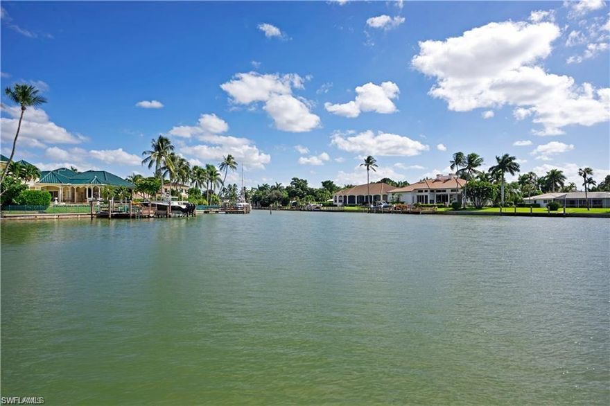 This charming midcentury modern home designed by Florida Architect Richard W. Morris is nestled along a quiet cul-de-sac with sweeping views of Bowline Bay and immediate, no bridge access to the Gulf of Mexico. The home is situated on over a third of an acre with nearly eighty feet of waterfront and a large dock. The existing home is perfect for updating with a split bedroom layout and light filled great room with cathedral ceilings and a Florida room. The property offers the flexibility to renovate or build your own Naples dream home! Residents will appreciate breathtaking sunsets with access to the Moorings Private Beach just a few minutes away. This property is located in an exclusive neighborhood within the heart of Naples, close to award winning restaurants, shops, and all the amenities the Gulf Coast has to offer!