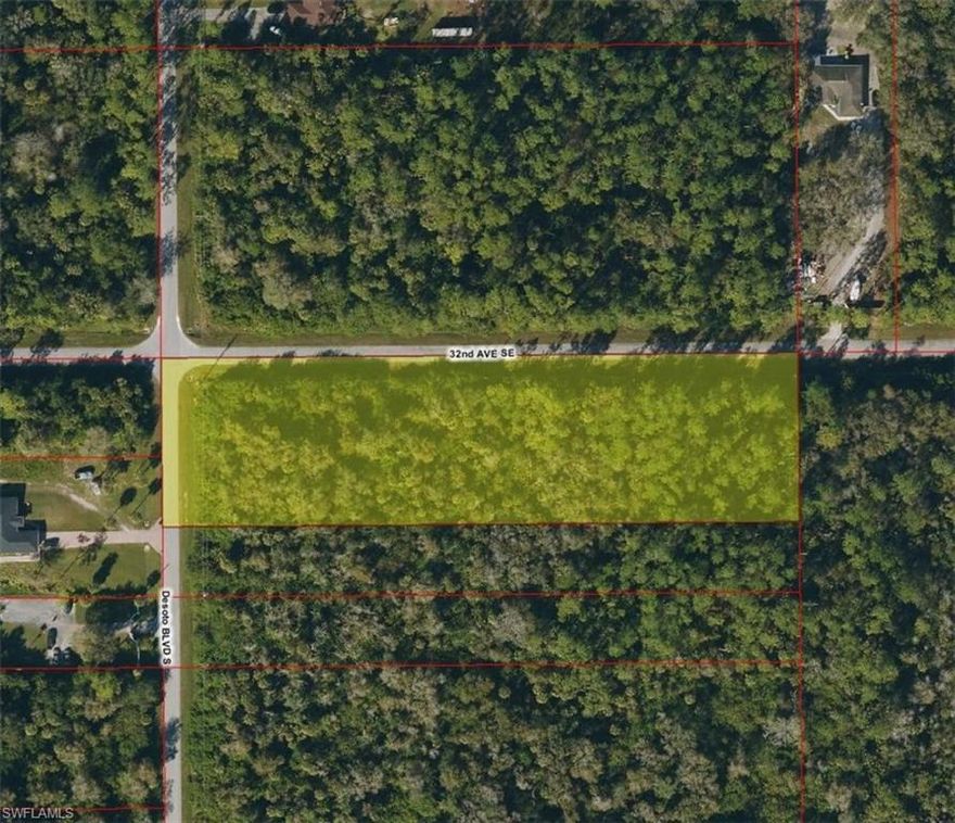 Prime 2.81-acre corner lot located in the highly desirable Golden Gate Estates! This oversized parcel offers added privacy, flexibility, and easy access thanks to its corner positioning. Ideal for building your dream home, guest house, workshop, or creating your own private retreat. Enjoy the peaceful, rural lifestyle with plenty of space for animals, gardening, and outdoor living. No HOA restrictions. Don’t miss this opportunity to own a spacious piece of paradise in a rapidly growing area!