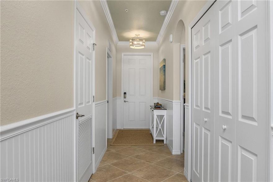 Peaceful and truly beautifully decorated condo in Treviso Bay for rental. Almost never used two bedrooms, two bath with granite counter tops and stainless-steel appliances. Fourth floor, end unit with elevator and one assigned carport. This property comes with transferable SOCIAL and TPC GOLF Membership (please read remarks below). Treviso Bay amenities include 2 clubhouses, restaurants and bars, large resort-style pool, lap pool, state of the art fitness center with access to personal trainers, aerobics, spa, walking and bike paths, tennis courts, pickleball, basketball courts, Bocce ball. Naples and Marco Island dining and beaches are just a few minutes away. Do not miss this opportunity.