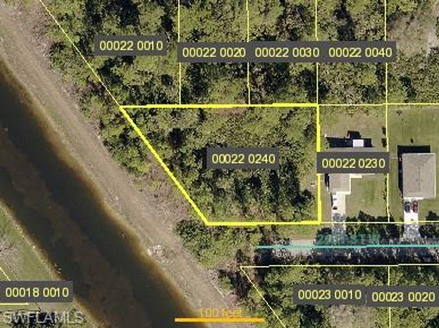 Oversized, almost 1/2 acre (.49) residential building lot perfect to build your new home!!  Private location on a dead-end street with a canal (ABLE CANAL) running along the Western border.  Not in a flood zone, flood insurance may not be needed.  Off the beaten path, but just minutes to Lee Blvd. and I-75 for numerous shopping, entertainment and dining options.  Convenient access to RSW International airport and our beautiful SW Florida beaches!