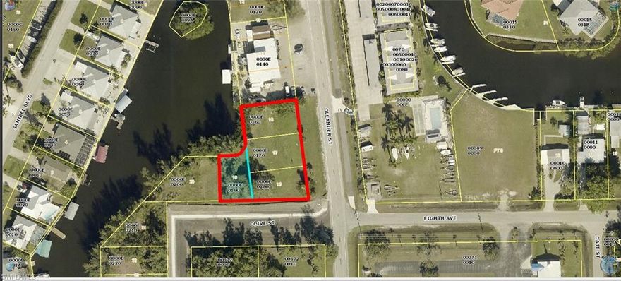 Commercial Waterfront 1/2 acre + on a barrier island, This is a very rare opportunity for a investor or user.  4 lots equal 25,000 sq. ft. Residential or Commercial Waterfront Direct Access site with 120 + ft water frontage on a Barrier Island (Pine Island) St. James City. Sewer is across the street.  City Water. The site includes 4 buildable lots or .50 acres.  2819, 2831, 2843 Oleander St. and 3528 Eight Ave