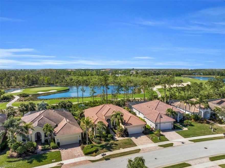 $3,000 INCENTIVE TO BUYER IF CLOSING ON OR BEFORE MAY 30TH. SPECIAL PRICING “The Plantation Somerset” Beautiful Home with AMAZING VIEWS! Plenty of space 2,562 sq.ft. GREAT FLOOR-PLAN, 3 to4 bedrooms, 2.5 baths, den/office, dining/bonus room & dinette overlooking the tee on hole #13. Inside features are sure to impress with Coffered Ceilings, Crown Molding throughout, tile and New Luxury wood flooring. Many upgrades: fantastic primary suite with custom bath, large walk-in shower, dual closets, NEW 2020 Kitchen Aide Black Stainless appliances, NEW Trane AC 2020, New Second AC “Mini Split” in Primary Bedroom, NEW Rheem water heater 2021 with hot water recirculation, INCLUDES EMERGENCY GENERATOR, NEW GE Dryer in 2021, NEW Insinkerator Pro-Garbage Disposal 2020, NEW 19-inch toilets 2020, tile roof cleaned and inspected 2022. INCLUDES 1 YEAR “Home Warranty Policy”. The Plantation Somerset is built around a private 18-hole Championship golf course membership optional. HOA includes; large Amenities Center, resort pool, racket sports complex, & large NEW workout center. MAKE AN APPOINTMENT TO SEE THIS BEAUTY. Very close to RSW Airport, Gulf Coast Mall, Miromar Outlets, 20 minutes to beach.