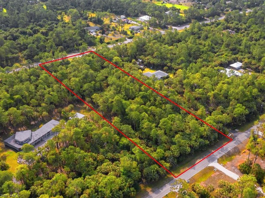 Exceptional opportunity on over-sized 2.81 acre "Curry Island" lot, with frontage on BOTH 1st Street NW AND Wilson Blvd!  Tall pines abound on this high and dry area of GG Estates known as Curry Island, and there are many newer and quality-built homes in this particular neighborhood.  This property provides many options, including constructing a main residence on the 1st St. portion of property and a guest house or business-related structure on the east end of property WITH ITS OWN SEPARATE ACCESS OFF WILSON BLVD, to afford extra privacy and exclusivity for the main residence.  How about a multi-generational compound?  The opportunities are many!  Terrific location with Wilson shops less than 1 mile from property, new CVS and Publix supermarket within 5 minutes, and the soon-to-open Founder's Square development to include quality shopping and dining options - only 10 minutes from property!
