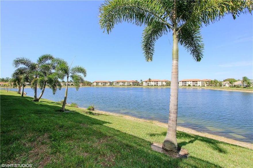 You cannot beat this location and price! Close to renowned beaches & an array of restaurants, shopping and parks. Secure your next winter getaway before it's gone! Extensively remodeled and lovingly cared for by the owners this 1 bedroom, 1 bathroom condo offers wooden kitchen cabinets with granite counter tops, tile throughout except carpet in bedroom, fresh interior paint, new baseboards & doors, updated fixtures & faucets, new bathroom vanity, A/C & water heater replaced in 2010 and much more! Sliders in great room and bedroom lead out to the solar screened lanai overlooking the serene lake. Sliding glass panels transform the lanai into an enclosed room with a transportable A/C unit creating additional living space or guest sleeping with pull out sleeper sofa. Steel hurricane shutters for piece of mind. Covered parking with storage locker for those beach chairs & bicycles.  Take advantage of fabulous amenities - hint - you are right next to the clubhouse. Enjoy a calendar full of social activities in the mature, gated Cinnamon Cove community. Skip seasonal rental and move right into your own Florida piece of paradise. Turnkey / Furnishings negotiable.