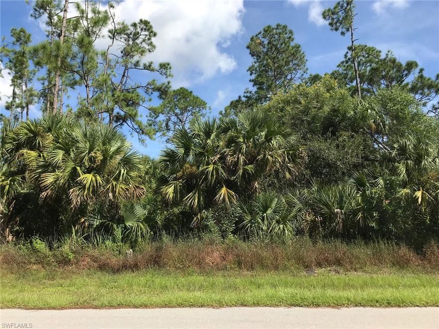 Enjoy the peaceful, country lifestyle of Golden Gate Estates, just minutes from the splendor and beautiful beaches of Naples, Florida. Build the home of your dreams on this wonderful 2.27 acre wooded lot. Zoning allows 2 horses per acre. Attached DEP Wetland Determination from 2006 indicates property is Uplands in the front approx 2/3, with some wetlands in the back corner. If wetlands are left undisturbed, no environmental permits will be required. Beautiful property with lots of nice pines and palms.