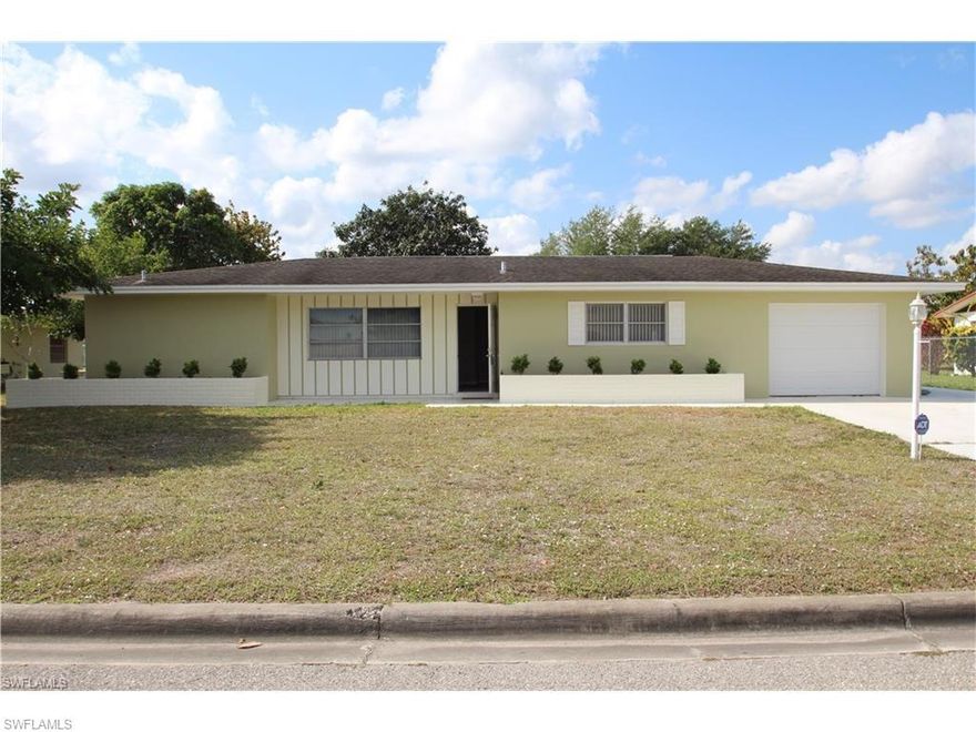 Recently remodeled home, ready for you to move in! White shaker cabinets in kitchen, breakfast bar with newer appliances. Bright and cheery with split floor plan. The den area is big enough to make a 3rd bedroom if needed or use as a family room/den. Fruit trees growing with lovely view of canal. Plenty of room to add a pool, too! Plenty of parking in the driveway and there is a concrete pad perfect for a boat or additional parking.