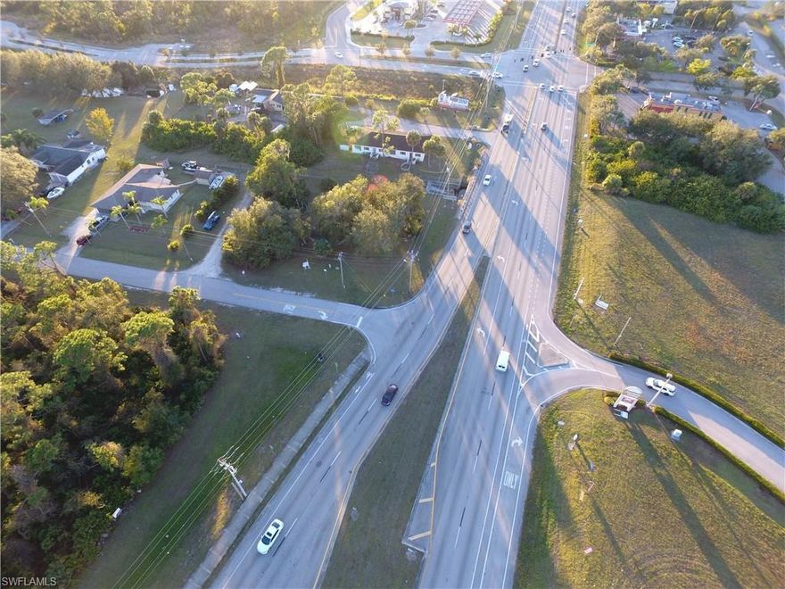 Originally, this southwest corner of Pine Island Rd and Herron Road consisted of 30,000 sf of land and included 2 model homes that were built in the late 90's and since that time, the model homes have been razed. Pine Island Rd was also being widened from to 2 lanes to 4 lanes and the State of Florida acquired the frontage of approximately 11,000 square feet that they may need for future road expansion and turning lane onto US 41. At this time the State continues to maintain the land, mowing, trimming trees, etc. What remains is 18,182 sf that has visibility on Pine Island Rd (SR 78) and just 80' south of the roadway as shown in the aerial photos. This near corner location remains highly visible and offers convenient access from SR 78 and US 41 through Pineapple Lane or Brown Rd. Perfect location for a professional office. NOTE: Sellers are Licensed in Florida Real Estate.