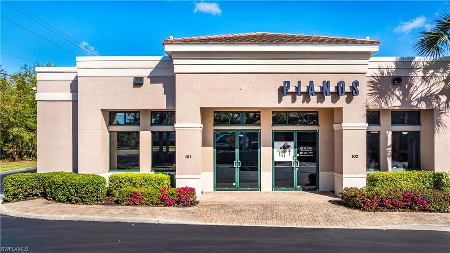 Ideally positioned in the sought-after Bernwood Business Park, this end-unit commercial condominium presents an exceptional opportunity in the heart of Bonita Springs, with convenient access between US 41 and Old 41 Road. Designed with both functionality and presentation in mind, the space features generously sized offices, an inviting reception area, a kitchen, and a full bath, offering a professional environment well suited for a wide range of business uses. Fixtures, equipment, and furniture are included, creating added value and a more seamless transition for the next owner. The end-unit location enhances privacy and accessibility, while the ample front and rear parking provides added convenience for staff and visitors alike. Quarterly condominium assessments include water, trash, recycling, landscaping, and exterior building maintenance, allowing for streamlined ownership and predictable operating expenses. The unit owner is responsible for electricity and all interior maintenance, as well as scheduling and paying for fire inspections and providing an annual Certificate of General Liability Insurance to the association. Owner financing is available at an attractive 5% rate, making this a rare opportunity for discerning buyers seeking a well-located, well-maintained commercial property in one of Bonita Springs’ most accessible business locations.