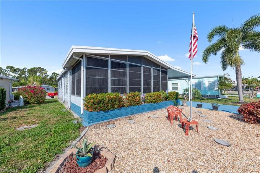 This well-kept home in the 'pets allowed' section of Six Lakes Country Club is priced right and ready to sell. The perfect-size home is easy to keep up with and will have you coming back for years to come. With two bedrooms, two bathrooms, an eat-in, updated kitchen and large living room — as well as a large lanai that can be open to the outside or closed for more under-air square footage — no space is wasted and you'll appreciate the efficient layout. Your pup is welcome, too, no approval needed. Six Lakes is a vibrant, 55+ community with curated social events, pickleball, tennis, golf, sparkling pool, the Sand Trap restaurant, weekly entertainment and MORE! You will love living the SW Florida lifestyle in one of the premier manufactured home communities and this house won't dissapoint.