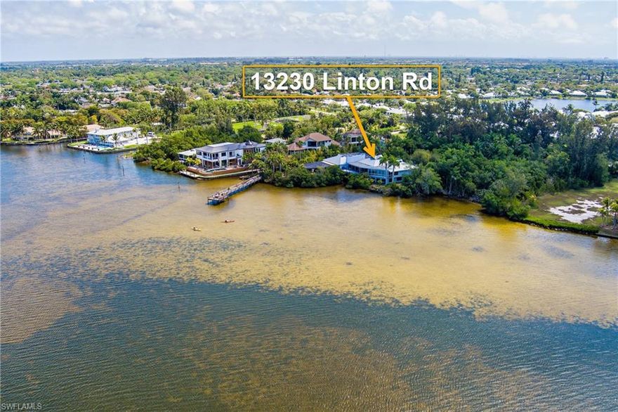 FT MYERS RIVERFRONT, GULF ACCESS, no bridges! A magnificent 5 bed + Den, 4 bath, concrete piling home offering over 240' of Caloosahatchee River frontage on a 1.93 acre lot. One is taken aback by the multiple sitting areas, fireplaces, encompassing living and dining room, lofty ceilings with windows, oversized doors leading to the multiple deck areas. An appreciation for bridging the gap between traditional and modern with a Gourmet Kitchen offering both gas and electric stove tops, massive stainless steel fridge and an eye catching butcher block center island.  This expansive Old-Florida style home with over 5500 sqft boasts a mix of indoor and outdoor living with a large open floor plan designed to offer scenic waterfront and sunset views. Everything needed for the Southwest Florida lifestyle including pool, fishing pier, boat dock underneath the home, 5+ car garage, and more! Tucked away to provide privacy and the best Ft Myers-Waterfront views and sunsets.  Please call for showing appointment.