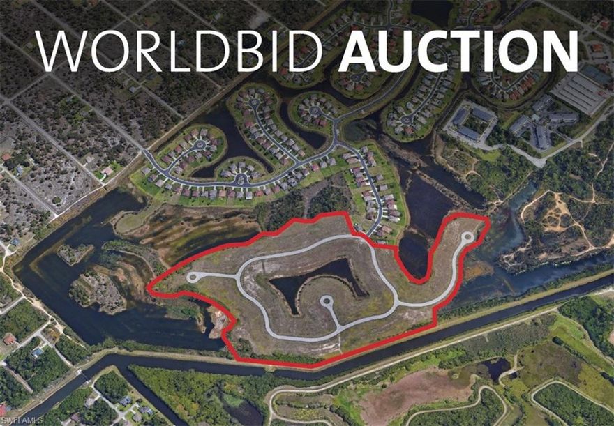 Town Lakes is one of very few gated subdivisions in Lehigh Acres with public water and sewer.  The Town Lakes Auction is 140 lots approx. 50' x 130' (20.89 +/- acres). The 140 lots have all infrastructure in place including the last lift of asphalt. Zoning is RPD and the final plat has been recorded in Lee County. A financially stable HOA is in place to manage the community's common elements. The lots are not encumbered by a Community Development District. 

The gated community of Town Lakes (425 lots total) is situated in Lehigh Acres, a bedroom community to Fort Myers, the most populous city in SW Florida. It's an amazing opportunity for investors, developers and builders to build out their vision in the remaining phase of the community, one of the last locations in Southwest Florida with affordable homes for the middle, working class. 

The property is a mile north of Lee Blvd. on Williams Rd. with easy access to major highways and job markets, SW Florida Int'l Airport, Florida Gulf Coast Univ., Edison State College, national retailers, parks, schools and medical centers.