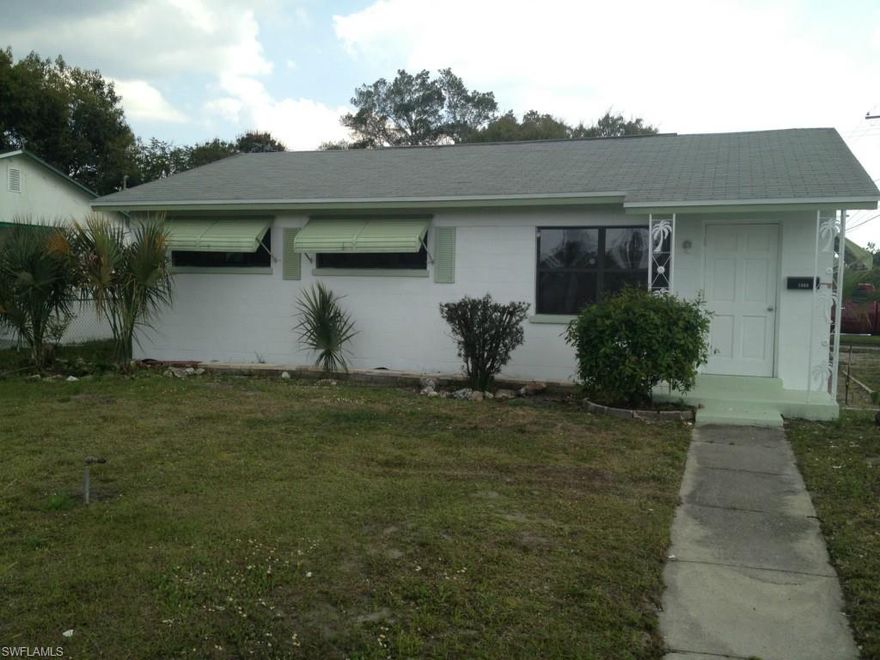 Beautiful Franklin Park remodel, located close to downtown Ft. Myers.  Solid investment opportunity.  Everything has been upgraded to like new condition.  Improvements include; new six-panel interior doors, carpet throughout, and new wood laminate floor in kitchen.  Complete kitchen remodel with new cabinets, sink, and counter top with breakfast bar.  Bathroom upgrades include new vanity, fixture, toilet, mirror, and shower fixture.  Entire interior has been professionally painted, and has new ceiling fans.  Home has been re-plumbed.  New hot water heater.  Electric circuit breaker service panel is new, as is the 220 wiring to kitchen and utility room.  Electric and plumbing is permitted and inspected.  Utility room has washer and dryer, and cabinets for extra storage.  Extra large Florida Room can be used as a great room or fourth bedroom.  Outside, the backyard is fenced, and the roof is under ten years old.  Solid CBS construction with low maintenance vinyl trim.  Perfect home for first time owner occupant, or will provide ROI of 10% + based on rental income of $750 per month.  Call for an appointment today before it is too late.  Quality homes like this are not available often.