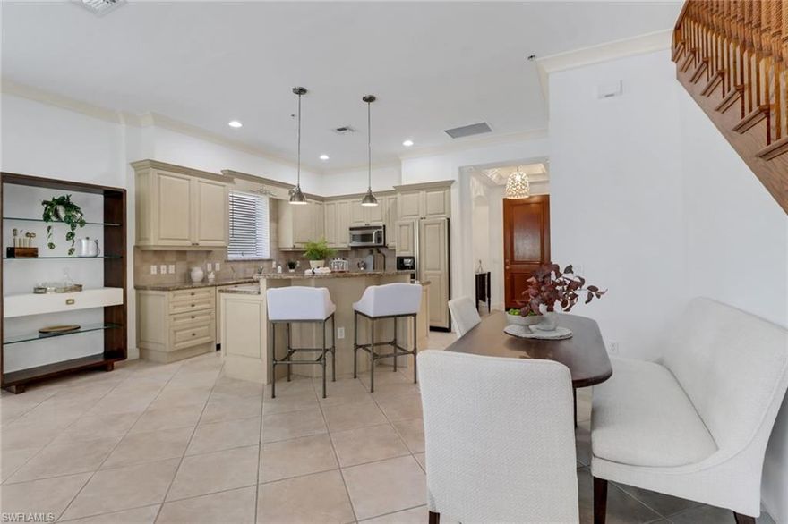 Endless enjoyment for friends and family awaits in this private, fully furnished, downtown residence with detached garage and spacious upstairs bedroom retreat! With an easy living floorplan encompassing 1,845 square feet under air, two full bedrooms with ensuite baths, powder bath, breakfast bar, dining nook, and an abundance of windows providing natural light and city views, this Southern haven is move in ready for season. Just steps from iconic Fifth Avenue, Modena features four residential condos in a handsome boutique building. Additional noteworthy features of this residence include dual cooling zones, a large private storage space, flexible rental policy, and an amazing central location offering walkability to shopping, dining, beaches, parks, local theater venues and all the best the downtown lifestyle components Naples, Florida is famous for.