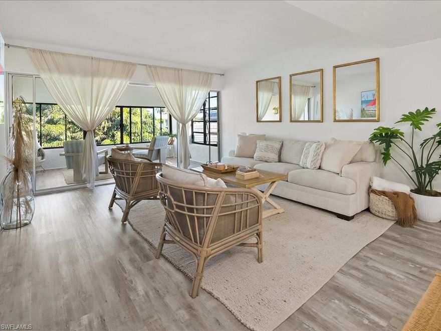 Step inside this modern coastal retreat and experience an immediate sense of quiet, effortless elegance. This is the lowest-priced home of this size in Palm River that is not subject to financial restrictions such as a land lease. Soft, muted tones and luxury vinyl plank flooring set a refined backdrop for the open, light-filled floor plan, thoughtfully designed with generously sized split bedrooms for comfort and privacy. The kitchen, both bathrooms, and laundry have been tastefully renovated, offering a seamless blend of style and functionality. Enhancing the home’s peaceful ambiance, the attached Florida room expands the living/dining area and invites relaxation—perfect for morning coffee, reading, or simply enjoying the serene surroundings. Furniture is available, making this residence completely move-in ready for a smooth and immediate transition.

Ideally located in popular North Naples in the Palm River neighborhood, this central setting is truly hard to beat—just under four miles from Naples’ renowned white-sand beaches. and just minutes from Naples’ finest dining, nightlife, and shopping destinations, including the Galleria Shoppes at Vanderbilt, Mercato, the world-class Ritz-Carlton, and the pristine shores of Vanderbilt Beach. Wedgmont is a smaller, more intimate community offering a peaceful residential atmosphere. Residents enjoy a private pool, assigned parking, and a quiet setting—ideal for those seeking the best of all worlds....relaxed coastal living with everyday conveniences close at hand and an affordable price tag.