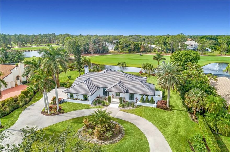 THE ONLY FULLY-RENOVATED HOME IN QUAIL CREEK FOR UNDER $3M! Introducing this tiimeless residence located within the prestigious & highly coveted community of Quail Creek. This reimagined and beautifully designed estate home boasts 3,620+ sqft of living space under air, 4 bedrooms, 3 of which are en suite, 3 ½ bathrooms, all sitting on nearly an acre lot, complete with privacy and exclusivity in one of Naples’ premier locations. Meticulously finished, this elegant estate boasts an open floor plan with White Oak flooring, voluminous ceilings, Hurricane-Impact windows, doors & sliders, and a Southwestern exposure, filling rooms with vibrant natural light. As you enter the home, your very own gourmet Chef’s kitchen commands attention with high-end finishes, a state-of-the-art appliance package, a floating wet bar complete w/ ample storage, featuring Italian accents throughout. The guest wing serves as a spacious retreat with a premium ensuite complete w/ and ample storage & outdoor access. Not to be outdone, the master corridor offers warm lighting and wide windows, a master bathroom w/ a double-vanity, glass walled shower & soaker tub, and floor to ceiling slider doors for the perfect view of your pool. Stepping outdoors, the covered patio includes an outdoor kitchen, TV, plenty of space to entertain, and an immaculate Southwestern view of 11th fairway, the pool & spa, all housed by a tasteful natural wood inlay ceiling. The grandiose circular driveway provides access to each entryway of the home. Quail Creek is a well-renowned gated community in Naples known for its exceptional golf courses, boasting 36 holes of Championship golf, complimented by the exclusive amenities of a private club lifestyle, including but not limited to multiple Pickleball Courts, a wonderfully renovated Clubhouse, among other superb additions. Membership is optional, making it a desirable choice for all of its esteemed residents. MASSIVE FEATURES & UPGRADES LIST ATTACHED!