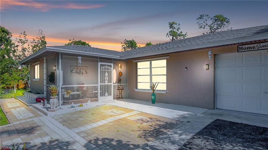 Come and see this lovely Naples home featuring an excellent layout and plenty of living space. Conveniently located near shopping centers, banks, churches, and schools and just a short drive to Naples’ beautiful beaches. This well-cared for property has had only one owner. It includes a spacious one-car garage with the potential to convert into a third bedroom if desired. The side of the garage is paved, offering extra parking space or a great spot for outdoor gatherings. The yard is fully fenced and boasts several fruit trees that provide both shade and privacy. A large storage shed is also included, perfect for tools, equipment, or additional storage. Don’t miss the opportunity to own this wonderful property schedule your showing today.