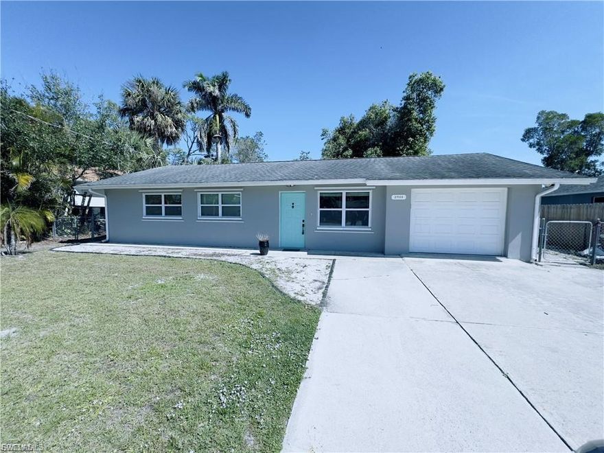 Welcome to this beautifully updated 3-bedroom, 2-bath single-family home in the heart of Bonita Springs. This light and bright home features a refreshed interior with neutral tile flooring throughout, an updated kitchen with white cabinetry, granite countertops, stainless steel appliances, and a subway tile backsplash. The split floor plan offers comfortable living spaces and well-sized bedrooms, while the bathrooms showcase modern finishes and clean, timeless design. Enjoy Florida living year-round in the large screened lanai, perfect for relaxing or entertaining, overlooking a spacious backyard. Additional highlights include an attached garage, updated lighting and ceiling fans, and a welcoming front entry. Ideally located just minutes from top-rated shopping, dining, and Bonita’s beautiful Gulf beaches, this home is perfect as a primary residence, seasonal getaway, or investment opportunity. No HOA and a great Bonita Springs location—schedule your showing today!