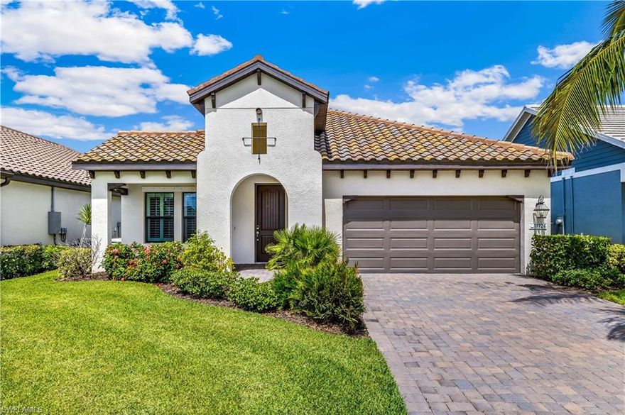 Welcome to your private oasis in beautiful Southwest Florida! Pride of Ownership shows in this Cypress Walk pool home built in 2018 located on a quiet cul-de-sac street. Inviting coastal style awaits you in this 3 Bedroom + Den, 3 Bath home with wood-plank style tile flooring through all the main areas of home. Chefs will surely enjoy the open kitchen layout with large center island, natural gas 5-burner range, quartz countertops, upgraded soft-close cabinetry and walk-in pantry. Large Great Room with shiplap feature wall and pocketing triple slider that opens to your luxurious outdoor living space with covered lanai, inground pool with sun shelf, and pre-plumbed for an outdoor kitchen! Primary bedroom is your private retreat with two walk-in closets, dual vanity sinks and large walk-in shower. Two secondary bedrooms each with adjacent full bath making family members and house guests feel right at home. Multi-purpose room makes the perfect work-from-home space, tv room or hobby room…you decide. Garage with epoxy floor, built-in cabinets, overhead storage. Great Location! Gated community with lawn care included! Low HOA! No CDD fee! Don’t hesitate to schedule your showing today!