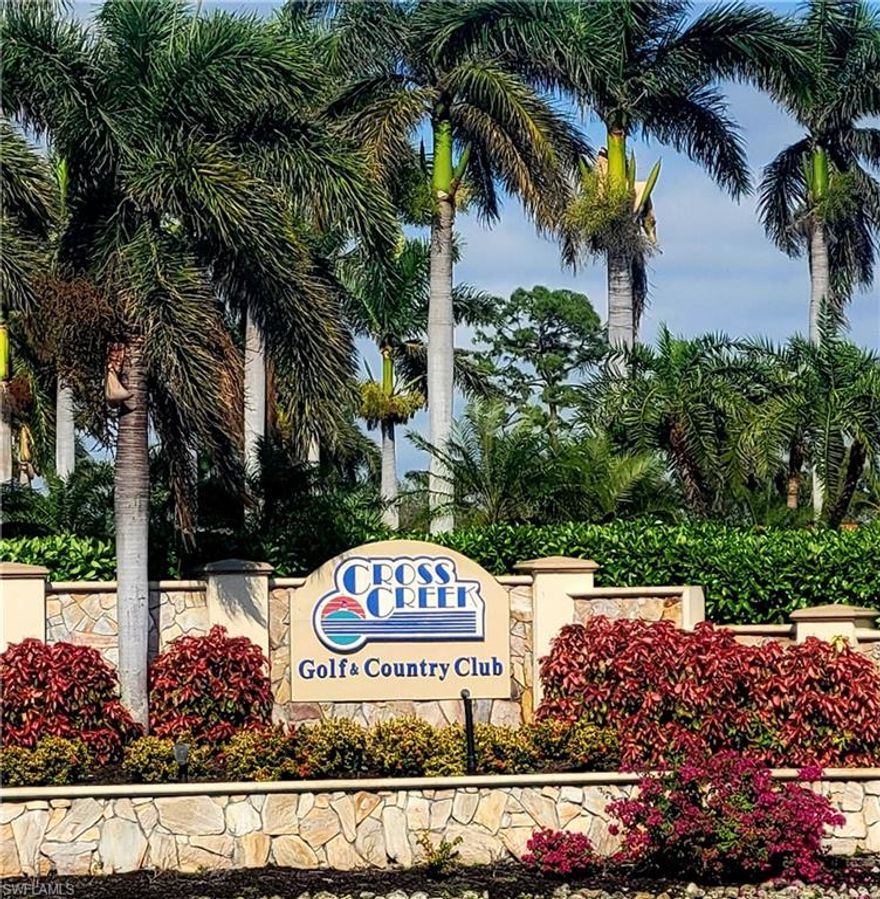 Cross Creek Country Club.  2 Bedroom 2 Bath 1st Floor condo.  Great location:  Lakefront across from Tennis courts and Bocci Ball.  Easy walk to Clubhouse and 1st Tee.   Community Pool is just across the parking lot.  Cross Creek is a "Pay per Play" Golf Community, close to all SW Florida has to offer.  
Condo is a bit dated, but has newer Air conditioner 7 to 8 years old and electric Hurricane Shutters.  Come take a look at this one!
We have received multiple offers on this condo. Please submit highest and best offer by Monday March 3rd at 5pm.