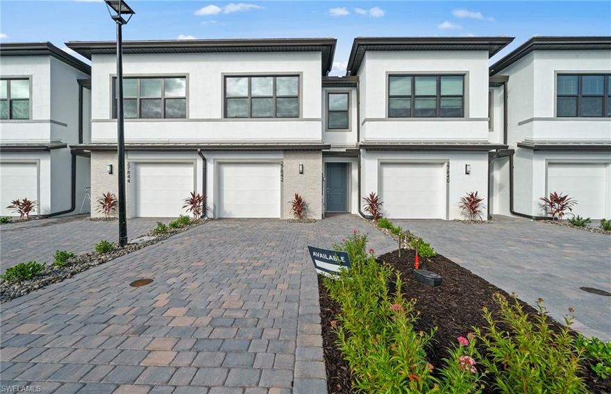 Beautifully designed 3BR/2.5BA, 1,816 sq. ft. townhome in the desirable Solis Grande community. This two story Alder floorplan features an open concept main living area with a bright gathering room and sliding glass doors, a stylish kitchen with eat in island and pantry, plus a convenient main level half bath. Upstairs offers a private owner’s suite, two secondary bedrooms with walk in closets, and a top floor laundry area for added convenience. Thoughtful layout, ample storage, and modern finishes throughout—perfect for everyday living and entertaining.