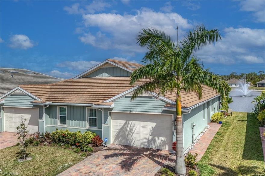 Whether seeking a personal residence or investment opportunity, this beautifully appointed newer construction home offers an exceptional blend of comfort, style, and location.  Timeless finishes, the interior features wood plank tile flooring, Quartz countertops in the kitchen and baths, white cabinetry, custom wood shutters throughout, 8' doors, California Closets, and built-in office workspace.  Flexible lease terms, low HOA fees, and impact windows & doors add to the value of this home.  Perfectly positioned within the gated, amenity-rich, community of Enbrook, this home enjoys an expansive lake view and desirable Southeastern exposure, filling the living spaces with natural light throughout the day. Ideally located just moments from the community’s resort-style amenities with lap pool, tennis & pickleball courts, fitness center and more this residence offers all the best of the Naples lifestyle with convenient access to all Enbrook has to offer.