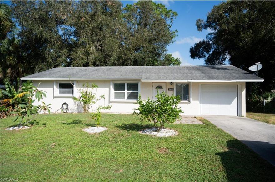 Affordable  3 bedroom, 1 bath with a 1 car garage! Large back yard with mature trees even has a newer shed for extra storage or work space.  Easy to prepare for hurricane season with newer accordion storm shutters.  No HOA,  room to park a RV or boat. Great property that could be used for a second home, a rental property or make it your own!