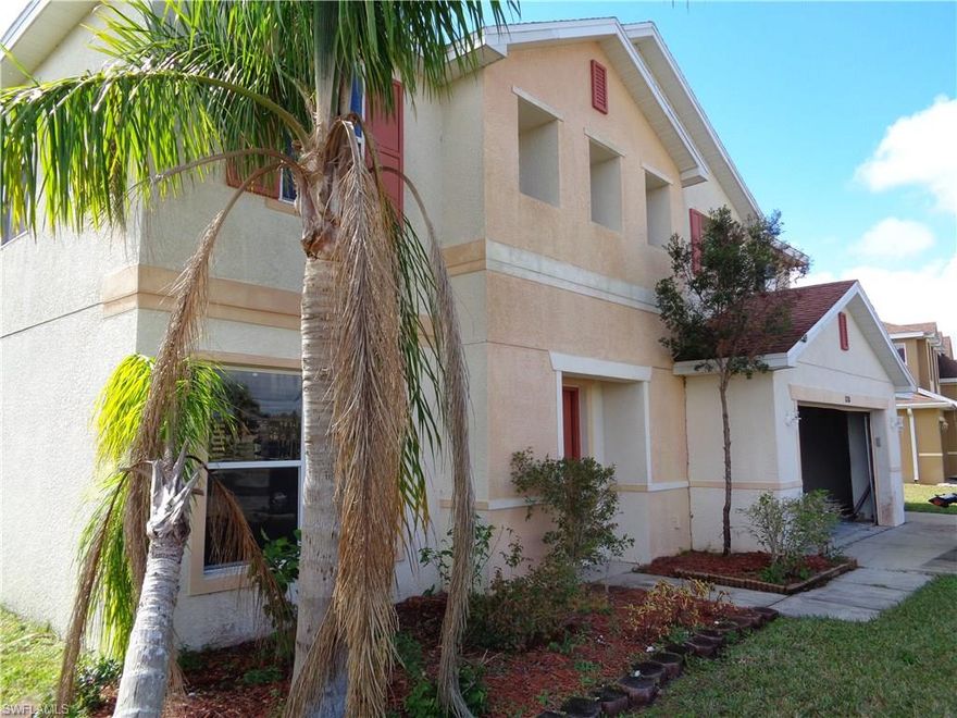 This is a huge home. Big master bedroom is on the first floor with adjacent master bath and exceptional large walk in closet.  Also on first floor is the inside laundry room, 1/2 guest bath, kitchen with gigantic family room. When you walk through the front entrance way you will see the living room and dining area for more formal entertaining.  On the 2nd floor is 4 bedroom and 2 full baths which surrounds loft space to use as you see fit.  All bedrooms upstairs boost of space, space, space. Home has a screened lanai off of the family kitchen area and a 3 car garage which is great for parking and/or storage if needed.  The price for all you are getting is phenomenal.