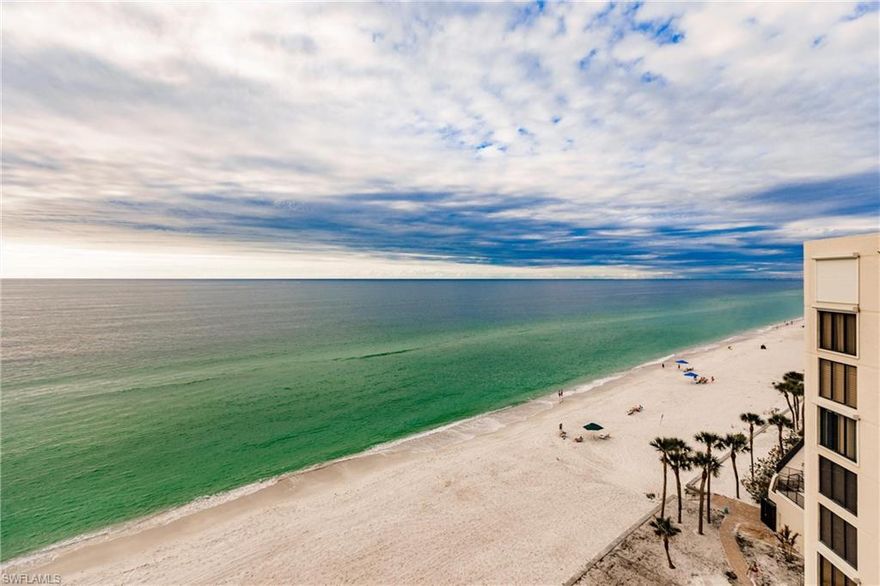 RARE BUYING OPPORTUNITY! STUNNING TOP FLOOR CONDO FACING WEST TO THE GULF OF MEXICO, WITH LONG AND UNOBSTRUCTED BEACH + GULF VIEWS!! Welcome to this bright and spacious 2 bedroom / 2.5 bathroom luxury residence in the south building of the highly sought-after Lausanne condominium, located right at the Moorings beach in sunny Naples, FL. This amazing unit boasts a well laid out floor plan with plenty of natural light throughout. Experience the epitome of coastal living on the large, covered balcony, where you can savor morning coffee or evening cocktails while being mesmerized by the Gulf of Mexico. Two prime garage parking spots, right at the lobby entrance, are also included with this condo. Lausanne Condominium offers an array of amenities, including a large resort-style, elevated beachfront pool deck w/heated pool, bocce court, BBQ area, fitness center w/beach + gulf view, large social room w/caterer’s kitchen, billiard room and library, ensuring that every day feels like a vacation. 24-hour lobby security and on-site management. Perfectly located in the Moorings neighborhood of Naples, very central and just minutes from downtown shopping, dining + entertainment and from Mercato. Walking distance to The Village Shops at Venetian Bay and its bay front restaurants! Whether you're strolling along the white sandy beach, indulging in water sports, or seeking to enjoy the award-winning local restaurant scene, this condo provides the perfect base for an unparalleled coastal lifestyle. Seize the opportunity to own a slice of paradise at the top of Lausanne! All furniture could stay for the buyer, making this condo ready to move in or to generate rental income immediately.