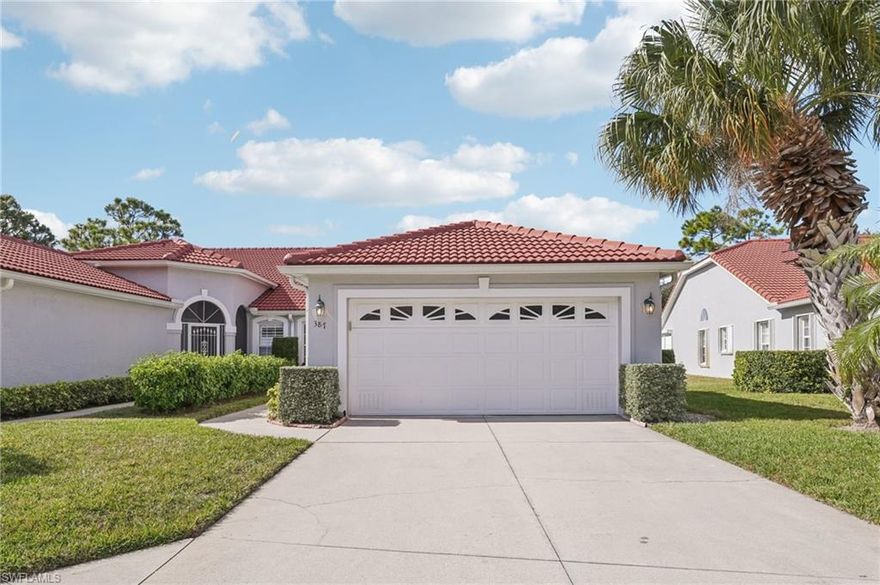 Located in the beautifully maintained Melrose Gardens community within Berkshire Lakes, this 3 bedroom, 2 bath, 2 car garage attached villa offers the perfect blend of comfort, convenience, and easy Florida living. Set in a lush, manicured neighborhood with low HOA fees and quick access to I-75, this home puts shopping, dining, and all that Southwest Florida has to offer right at your fingertips. Inside, you’ll love the light filled open floor plan with soaring vaulted ceilings, generous living space, and a split bedroom layout designed for privacy. Step outside to the large private screened lanai and enjoy the Florida sunshine year round, whether you’re sipping morning coffee or unwinding in the evening, with roll down and hurricane shutters providing added peace of mind. Residents enjoy a private community pool and clubhouse, along with full access to Berkshire Lakes amenities including scenic walking and biking trails, tennis courts, a fishing pier, and a beautiful clubhouse and pool. Just minutes to everyday conveniences and approximately 20 minutes to downtown Naples and the world famous white sand beaches, this home delivers a carefree lifestyle in one of Naples’ most desirable locations.
