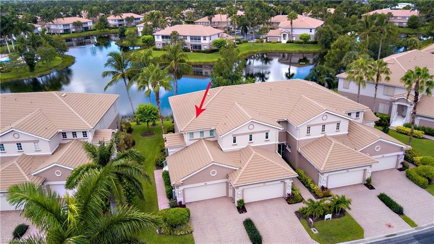 Welcome Home! This remarkable Key West end unit has a breath taking lake view and is not going to last long! 
With eighty-five thousand dollars well spent on prestige upgrades, such as hurricane shutters and windows, like hardwood floors, vaulted ceilings, and quartz counter tops in the kitchen it is one of the loveliest units in REFLECTION LAKES!! The master bath is equipped with a my shower and a soaking tub, along with custom built in closets. All the bathrooms have modern vanities. Reflection Lakes Community is centrally located, minutes to Sanibel and Fort Myers Beach, airport, shopping and medical. This community is like a resort, 2 pools, 2 exercise rooms, 2 tennis courts, Bocce and so much more!! DON'T MISS THIS phenomenal LAKE VIEW DEAL!!