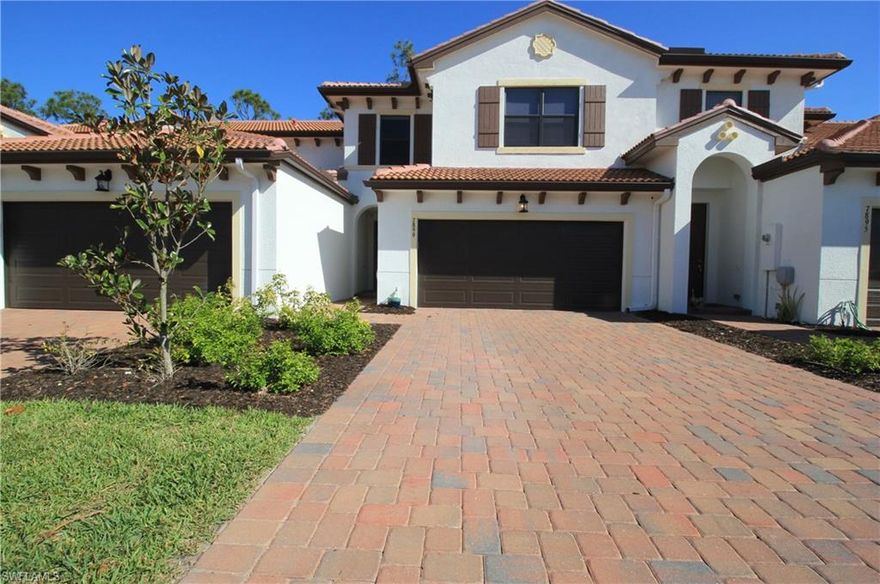 NEW PRICE AND BONUS OWNER SAYS BRING AN OFFER!
NORTH NAPLES GREAT SCHOOLS!!! Walking distance to schools and shopping. This 3 bedroom split-level town home with a loft and 2 car garage, located in a fast-growing area of North Naples, is being offered with furnishings as negotiable. A modern, open living space with beautiful tile floors on lower level, and custom paint throughout, has a unique feel with custom built-ins and lighting fixtures. The owner chose many pre-construction upgrades to include soft-close cabinets, stainless faucets, plumbing for laundry sink, granite, can lighting, and more. This popular Mockingbird floor plan offers first floor living and dining with a powder room. Bedrooms and laundry with a loft style open space on the second floor provides extra living space and is perfect for family needs or an extra office space.  The HOA includes landscaping and irrigation, as well as an Xfinity package with Blast internet and digital programming. This lovely home is conveniently located with easy access to the Naples beaches, shopping, churches, dinning, Mercato and I75 to RSW airport. BK Homes Realty for more information 1 Yr Home Warranty on all Appliances included.