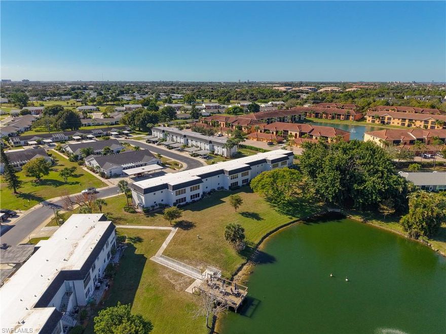 Enjoy easy Southwest Florida living in this affordably priced 2-bedroom, 2-bath condo located in the desirable 55+ Myerlee Gardens community. This nice condo offers a tranquil lake view with a charming water feature, creating a peaceful backdrop right from your unit. 

Situated near the Myerlee Country Club GOLF COURSE, residents enjoy a vibrant, active lifestyle with optional affordable public golf and social memberships—perfect for those who want to play without mandatory fees.

Community amenities include a heated pool, fitness room, tennis and pickleball courts, shuffleboard, bocce ball, and a designated outdoor BBQ area—ideal for social gatherings. Ample parking adds everyday convenience.

Centrally located and close to shopping, dining, and entertainment, with easy access to Southwest Florida International Airport, Fort Myers beaches, and world-famous Sanibel Island.

Whether you’re looking for a seasonal retreat or a full-time residence, this condo offers outstanding value, a relaxing water view, and an active community lifestyle—all at a price that’s hard to beat. Seller will consider seller financing with acceptable offer!