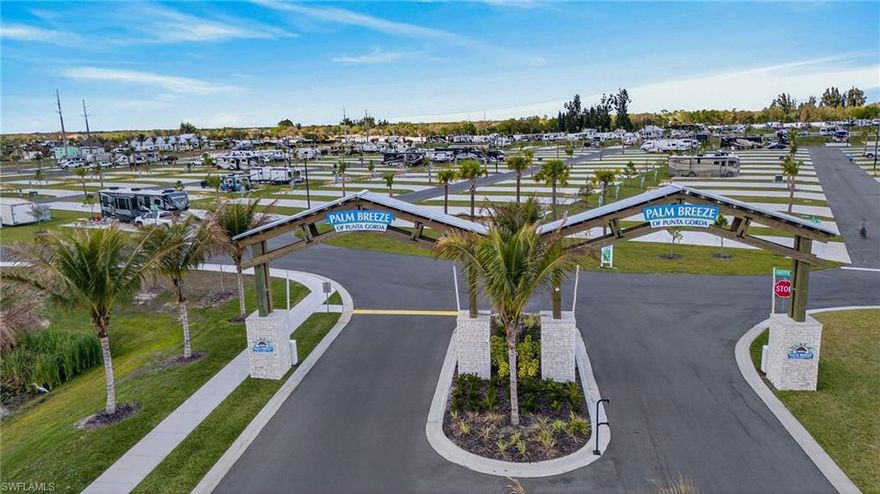Discover the opportunity to own a perimeter RV lot in Palm Breeze with a unique advantage—lush green space directly behind the property, creating a more open feel and added privacy compared to traditional interior sites.

Perfectly positioned within the community, this lot offers convenient access to the resort’s top amenities while still providing a quieter, more tucked-away setting—the ideal balance of activity and relaxation.

Measuring approximately 40’ x 80’, this lot offers ample space for your RV and the flexibility to design your ideal outdoor living area—whether that’s an expanded paver patio, outdoor kitchen, or a peaceful retreat to enjoy the natural surroundings.

Palm Breeze is a highly desirable, all-ages RV community featuring resort-style amenities including a heated saltwater pool, spa, clubhouse, fitness center, pickleball courts, dog parks, and more. Conveniently located just minutes from Punta Gorda Airport.

Just beyond the resort, you’ll find charming downtown Punta Gorda known for its fabulous restaurants, waterfront dining, great fishing, and unforgettable sunset cruises. A short drive south brings you into Fort Myers, while heading north leads you to Venice and the Gulf beaches, offering endless opportunities to explore Florida’s most beautiful coastal destinations.

Your Florida home base starts here.