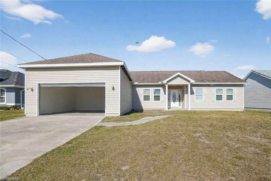 Southwest Florida living doesn't have to break the bank - and this home is proof. Tucked in Lehigh Acres' best location, this is the kind of property that makes people wonder how it's still available. 

More room than you'd expect, a layout that actually makes sense, and a garage that goes way beyond parking - think custom storage, soaring ceilings, and real usable space.

Here's what makes this different from every other "opportunity" listing out there: the work is done. Newer roof. IMPACT WINDOWS throughout. AC serviced and running strong. Plumbing and electrical - clean. This isn't a project. It's a canvas.

(Parts of the tile is digitally rendered as a optional renovation)

Lehigh Acres is growing. The people who bought here five years ago know exactly what that means. This is that same moment.