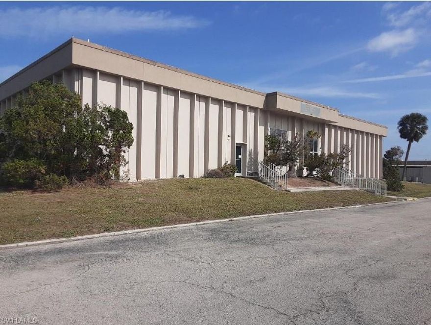 STRAP #: 30-44-25-P2.0040A.0030 | PROPERTY DESCRIPTION: Located between Old Metro Pkwy. and Veronica Shoemaker Pkwy. on the NW corner of Cargo Str. and Work Dr. Fenced Lot. • Property Type: 60,100± SF of building on 10.55± acres. Multi-building (3), large-scale industrial/office with surface storage yard.
• Zoned: IH – Heavy Industrial •Year Built: 1973 | Renovated: 1980 • Parking: 300 Free Surface Spaces | Ratio: 4.71/1,000 SF • Docks: 4 Ext • Drive Ins: 6 Total / 10’ W x 16’ H • CURRENT TENANT LEASE TERM: February 29, 2028 w/ (2) 5-year renewal options  • NOI: $262,500 • CAP RATE: 4% (NNN Lease)