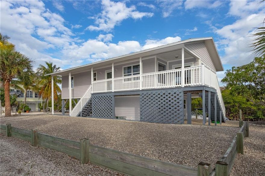This is a lovely home in Bokeelia on the north end of Pine Island that sits on a deep-water canal just minutes from the open water of Pine Island Sound, Bokeelia Back Bay, and Charlotte Harbor.  It has been tastefully remodeled with durable laminate floors in the main living area, modern kitchen, and a new metal roof.  A low maintenance yard, with lots of storage below, make this the perfect vacation/retirement home.  It’s just minutes away from all the boating, beaching, fishing and visiting waterfront restaurants for which Pine Island is famous.  Make sure you don’t miss out on one of the best deals on a waterfront home in Bokeelia.