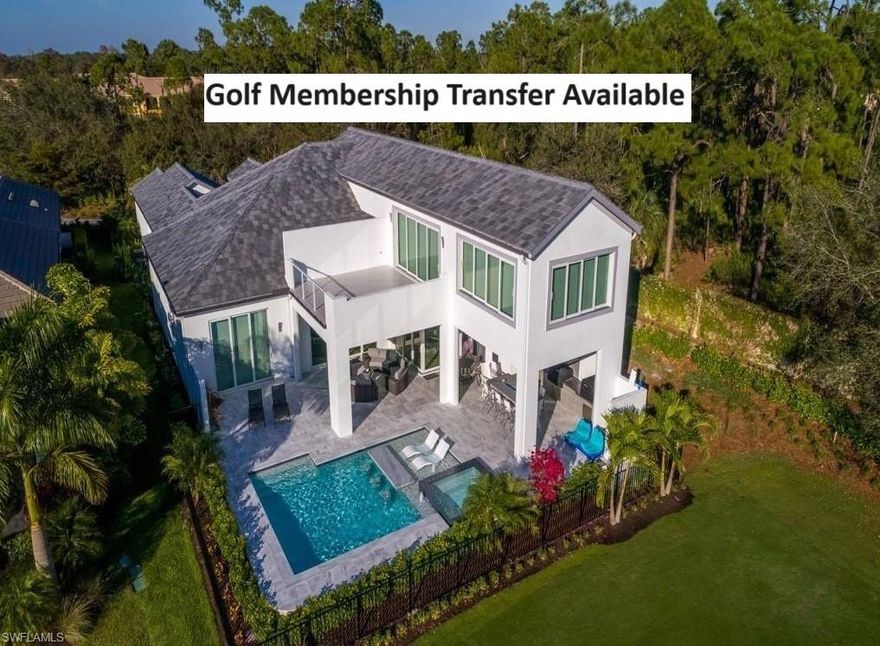 Stunning Single-Family Pool Home located in Talis Park available for lease SHORT TERM ONLY NOW June 2026 through mid-October 2026 @ $12,000 per month. NOT AVAILABLE DURING SEASON Nov, Dec 2026 and Jan-March 2027 season. 4 Bedrooms all full ensuite and all appointed with king beds. Two levels with one guest bedroom and open den/office area and flex space upstairs. Southwestern exposure with lots of natural lighting, a lake view, and a view of the 11th fairway. High end Thermador appliances with natural gas cooking. Summer kitchen by the pool with bar, grill, firepit and even a pizza oven! *NEWLY REMODELED 18-hole golf course and driving range. All amenities are transferable to tenants. FULL GOLF MEMBERSHIP transfer available! Off season reciprocal play and dining available at 20 + clubs in the surrounding area. Short bike ride or golf cart drive to the clubhouse (voted Clubhouse of the year by Golf Inc. Magazine!) “Vyne House” Core Fitness Center & Esprit Spa plus Fiona’s Market Café. Sports Complex has a lap pool, 6 tennis courts, bocce ball and pickleball.