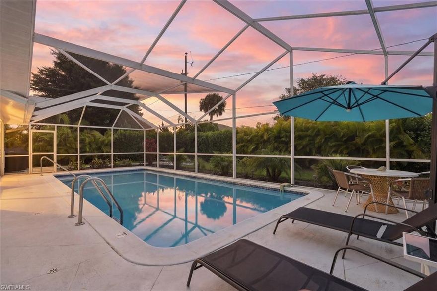 Turnkey vacation rental opportunity — fully furnished and ready to generate income from day one. This beautifully maintained home has been successfully operated as a short-term rental property for the past four years, earning a strong history of guest satisfaction and consistent five-star reviews.

The south-facing heated pool, recently resurfaced, (new pool heater) is surrounded by professionally designed landscaping that creates a private resort-style outdoor living space guests consistently love. The home has been professionally maintained and thoughtfully staged for vacation rental use, offering comfort, style, and functionality throughout.

Solar panels provide significant energy savings, helping reduce operating costs while increasing long-term value for investors or homeowners alike. 12 months of electric bills from LCEC are provided in the supplements.

Whether you are seeking a proven income-producing investment property, a short-term rental opportunity, or a move-in-ready Florida retreat, this property delivers exceptional versatility.

All furnishings, décor, and vacation rental setup are ready to go, allowing the next owner to seamlessly continue the established rental operation or simply enjoy the home immediately.

Sellers have meticulously taken care of this property.