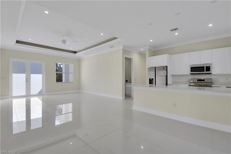 NEW CONSTRUCTION in Golden Gate Estates! Situated on over one acre of land and surrounded by Old Florida natural landscaping, this single family home is being built with integrity and features a great room & split bedroom layout, French door front entry, 4 guest rooms & 3 full baths, volume & coffer ceilings, beautiful 20x20 tile throughout, breakfast bar & dining area, rear lanai, and a 2 car garage. This property offers a country setting with more than enough room for the entire family to have personal space and still have room for all of your toys. Go under contract before drywall goes up & you will be able to customize home by selecting certain building options. There is plenty of room to put in a pool if desired, as well as room for a detached workshop/pole barn. Great upcoming location, with being right down the road from one of the fastest growing cities - Ave Maria - and having easy access to I-75.