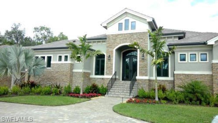 Proudly presenting this luxury Estate Home pre-construction opportunity. You will fall in love with this spacious floor plan that is just the right mixture of formal & informal. Home features a high curb appeal artisan stone trimmed exterior and separated garages. This home will be our courtyard plan. The serene wooded view is maximized by oversize glass sliding doors in the Great Room. Gourmet kitchen showcases custom cabinetry & Monogram appliances including range & double wall ovens. Home boasts gorgeous upscale finishes , coffered ceilings & soaring vaulted ceiling with optional wood beam details in the Great Room, plus home is fully wired for today’s technology & sound systems. Stunning outdoors area with room for the optional custom pool & spa, an outdoors living room with outdoor kitchen and optional fireplace. Listed price includes our Signature Standard Features. Devonwood is a secure gated acre+ estate home community conveniently located in South Fort Myers right off US 41.  Buy now and choose your colors and options with the Emerald Homes Designer in our showroom.