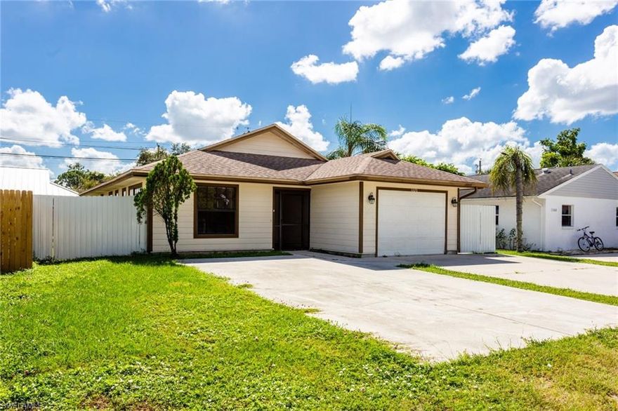 Wonderful 4bed/3bath home recently renovated with all new tile throughout, silver stone granite kitchen and new appliances. Roof recently replaced as well as the fence all the around property. Excellent income producing opportunity as garage was converted into a private entrance additional bedroom with bathroom or second living area plus another bedroom with private entrance as well. Just few miles away from Bonita Beach and conveniently located right off I-75 in a great neighborhood with no HOA's fees what so ever. This home is priced to sell and will not last long!